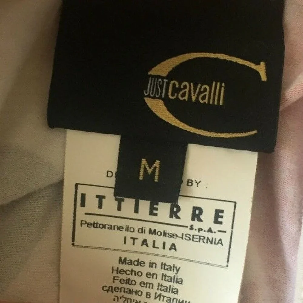 Just Cavalli Women's Tank Top Sleeveless White Red Black Size M 100% Authentic - Picture 7 of 9